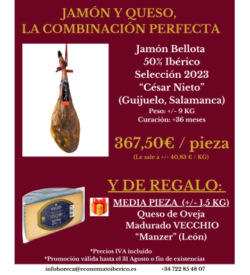 Promo Jamón Bellota 50% Ib....