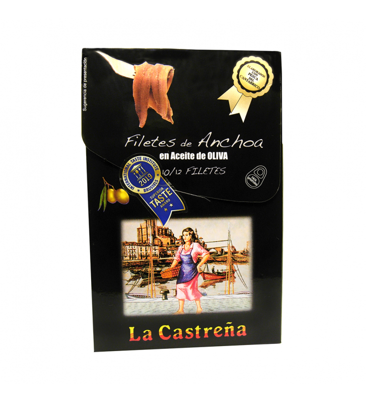 Formato ideal para tener siempre en la nevera unas buenísimas anchoas del cantábrico de La Castreña